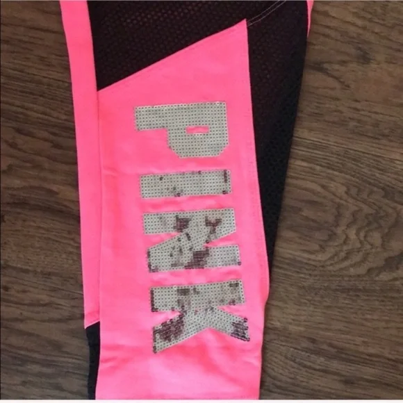 NWT VS PINK  Mesh Bling Leggings - Picture 5 of 8